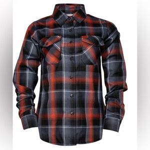 Dixxon Resist women’s flannel NWT size M red grey black